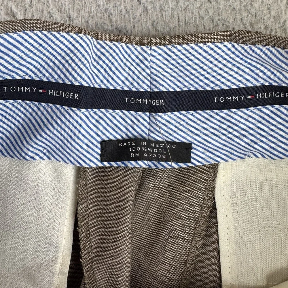 Tommy Hilfiger Tyler  Wool Stretch Dress Pants Tan Business 32x34 $190 MSR NWT